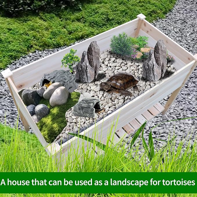 Raised Garden Bed with Legs and Storage Shelf Wooden Elevated Planter Box for Vegetables Flowers Herbs Backyard Patio or BalconyNatural Wood