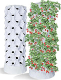 80 Pots Hydroponics Tower Set Hydroponic Growing Hydroponic Growing Kit for Indoor Outdoor with Hydrating Pump Timer Adapter