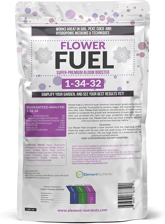 Flower Fuel 1-34-32 1000g - The Best Flower Additive for Bigger Heavier Harvests (1000g)