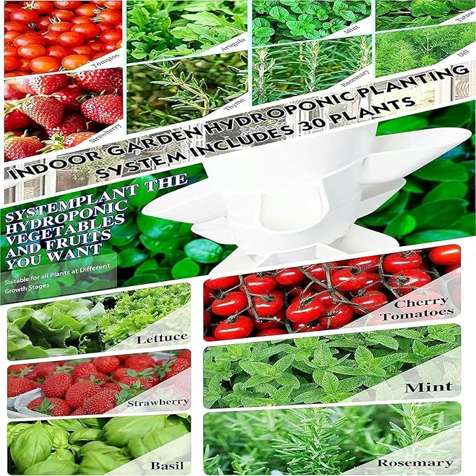 AMNOOL Hydroponic Vertical Planting Aeroponic Tower Garden 15 Layer 45 Hole Hydroponic Planting System Kit Hydroponic Planting Kit