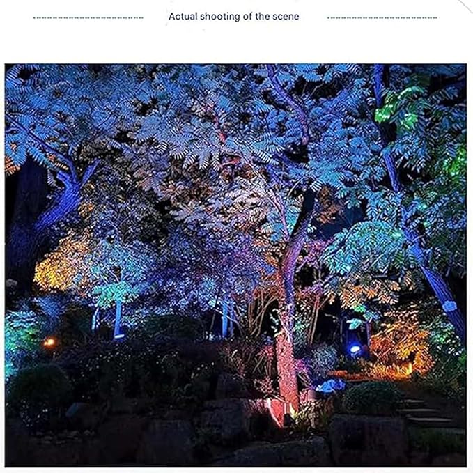 Landscape Lamp - 220V Outdoor LED Spotlight IP65 Waterproof Lawn Projector Floodlight Tree Lighting for Hotel Exterior Wall Contouring Landscaping Projects(B-Warm Light6 * 1W)