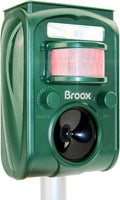 Broox 2026 Upgraded Solar Animal Repellent Cat Repellent Outdoor Squirrel Repellent Deer Repellent Ultrasonic pest Repeller Waterproof IP 65 Motion Detection Dog Raccoon Skunk Rabbit Rodent