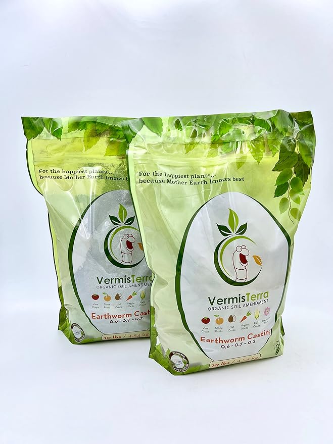 VermisTerra Earthworm Castings - Organic 20 LB (2 Pack) Standard