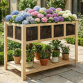 PetsCosset 43.7 L Transparent Raised Garden Bed with Legs