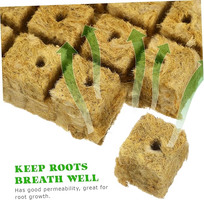 UPKOCH 100pcs Planting Cubes for Hydroponics Soilless Cultivation Blocks for Garden Plant Propagation Nutrient-Rich Starter Plugs for Growth Indoor Systems