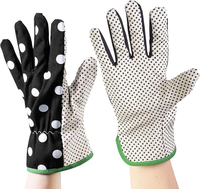 Kate Spade New York Garden Kneeler and Gardening Gloves for Women Cute Garden Tool Set with Thick Kneeling Pad and Yard Gloves Picture Dot