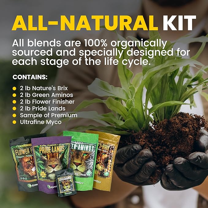 GreenGro Auto Box Organic Fertilizer Starter Kit for Indoor and Outdoor Plants All-Natural Plant Food with Nutrients for Rooting Growing Bloom Hydroponics and Potting Soils