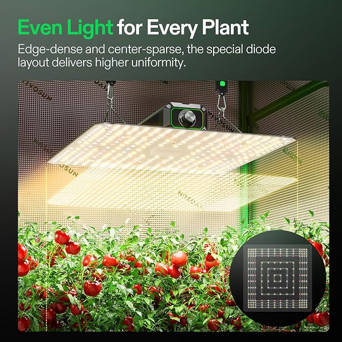 VIVOSUN LumaLight 100W LED Grow Light and P224 24×24×48 PRO Grow Tent with Thick 1 inch Poles Strengthened High Reflective Mylar Oxford Fabric &amp Extra Hanging Bars