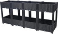 Planter Raised BedsElevated Planter Garden Box with Drainage Plug Raised Garden Beds for VegetableFlowerBlackHerb