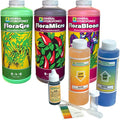 General Hydroponics GLCMBX0010 Flora Gro Micro &amp Bloom 1 Quart with Ph Control Kit Combo Fertilizer