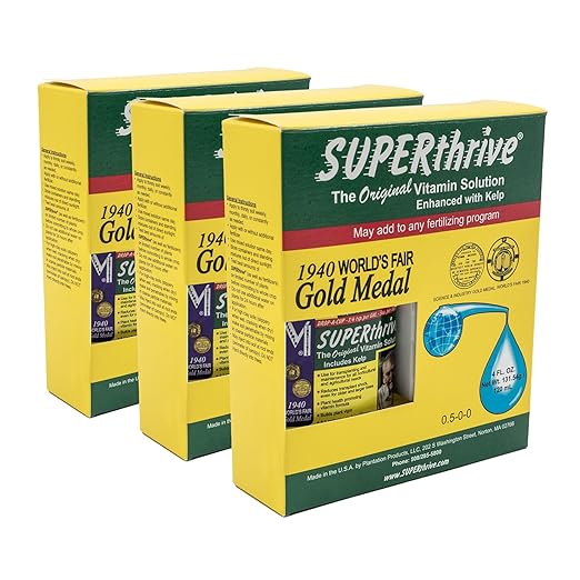 SUPERthrive Original Plant Vitamin Solution with Kelp for All Plants 4 Oz. - 3 Pack