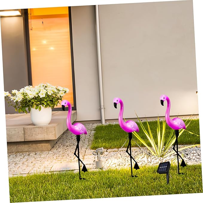 ARTIBETTER Solar Flamingo Pattern Led Garden Light Ground Spotlight Outdoor Decorative Pathway Lights