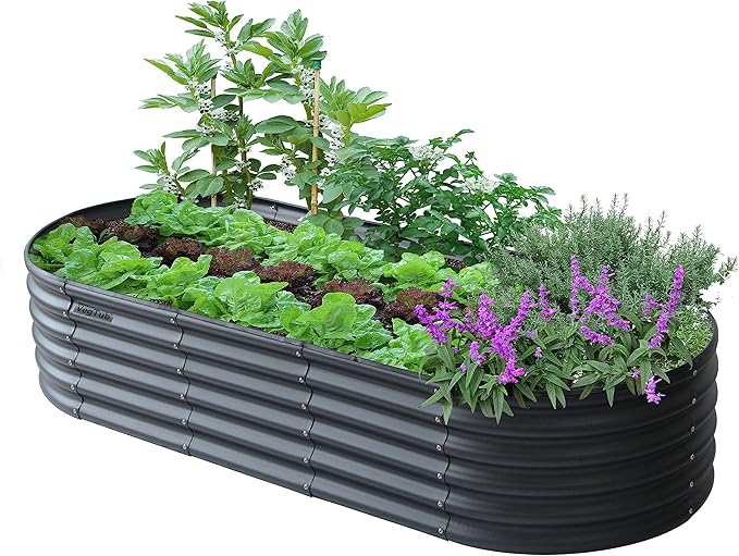 VegTub Modular Metal Raised Bed Kit - Charcoal