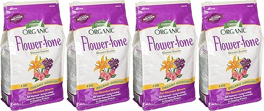 Espoma FT4 4-Pound Flower-Tone 3-4-5 Blossom Booster Plant FoodMulticolor 4 Pack