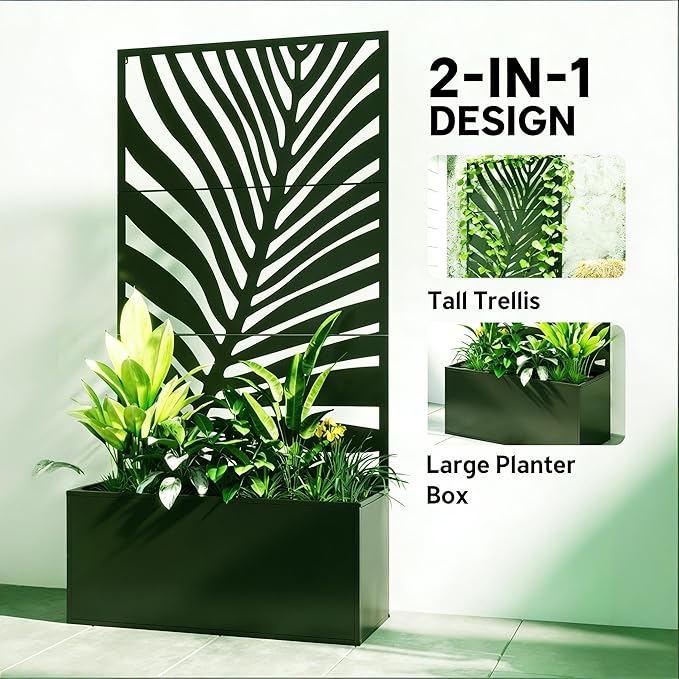 Industrial-Grade Outdoor Planter Box Permanent Metal Raised Bed That Won’t Rot or Warp - Low-Maintenance Large Garden Bed for Landscaping Lasts for Seasons with Modern Curb Appeal