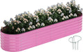 Galvanized Metal Planter Raised Garden Bed Kit for Gardening Outdoor8x2x1ft Planter Grow Garden Box Raised Flower BedLong Vegetable Clearance Herb Raised Garden Beds for Gardening