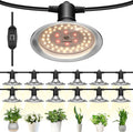 VIVOSUN Outdoor LED Grow Lights Waterproof String Grow Light Full Spectrum Plant Growing Lights with 44Ft Adjustable Cord for Seedling Veg Flower in Greenhouse Garden Backyard Farm (12-Light)