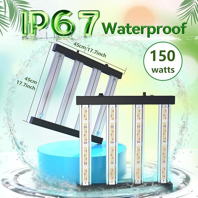 Grow Light FARMLITE Grow Lights for Indoor Plants Full Spectrum LED Growing Light Plant Hanging Growing Bar Lamps Seedling Daisy Chain Dimmable Board 2x2ft Coverage (150 Watts)