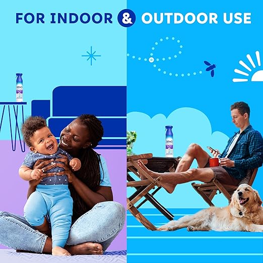 Zevo Flying Insect Killer Spray - Bug Spray for Home Use - Versatile Gnat Mosquito Fruit Fly Killer &amp More - with Rosemary &amp Cornmint Oil - for Indoor &amp Outdoor Use (3 Bottles)