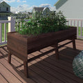 MUPATER 6x3x2FT Cedar Raised Garden Bed for Outdoor Raised Garden Bed wit 6 Legs 837lbs Large Elevated Garden Planter Box with Liner for HerbsVegetables Rustic