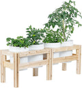 Greenes Fence Four Bucket Elevated Cedar Wood Garden Frame 54 in. x 16 in. x 20 in. - Made in USA with North American Cedar