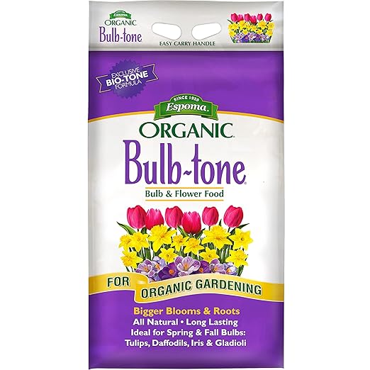 Espoma Organic Bulb-Tone 3-5-3 Natural &amp Organic Fertilizer and Plant Food for All Spring and Fall Bulbs. 18 lb. Bag. Use for Planting &amp Feeding to Promote Vibrant Blooms - Pack of 2