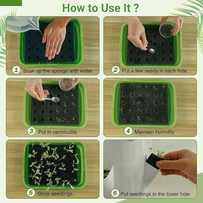 Hydroponics TowerIndoor Growing SystemVertical Garden Planter Outdoor Hydroponics Growing System KitVegetable Plant Giftfor Gardening Lover Indoor Herbs Fruits and Vegetables 5LayerLED