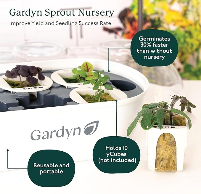 Gardyn Indoor Garden Nursery - Indoor Germination Hydroponic Growing System - Seed Starter Tray Works with Gardyn Home Tower Gardens Vertical Garden Planters &amp Microgreens Growing Kits