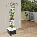 Hydroponic Growing Tower System Kit 40-Plant Vertical Hydroponics Garden Tower with LED Grow Light for Outdoor Indoor Herbs Fruits Vegetables Smart Garden Planter Kit