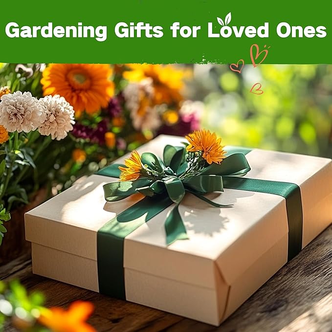 Lush&ampDew Cut Flower Seed Bank Gardening Gifts for Mom Women 32 Varieties Non-GMO Annual &amp Perennial Wildflower Seeds for Planting in Raised Garden Bed Home Garden Zinnia Sunflower Zone 3-1