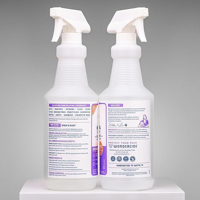 Wondercide - Indoor Pest Control Spray for Home and Kitchen - Ant Roach Spider Fly Flea Bug Killer and Insect Repellent - with Natural Essential Oils - Pet and Family Safe — Rosemary 32 oz