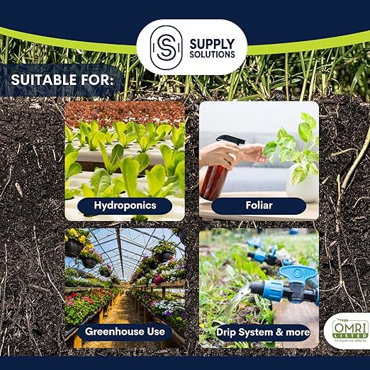 Supply Solutions Premium 97 Solution Grade Gypsum - Fast Acting Gypsum for Soil - Organic Calcium Sulfate Dihydrate - Gypsum Powder for Root Growth Lawns Mushroom Cultivation (25lbs)