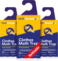 Powerful Moth Traps for Clothes &amp Closets | Refillable 3-Pack | Odor-Free &amp Natural | Moth Pheromone Traps for House &amp Clothing