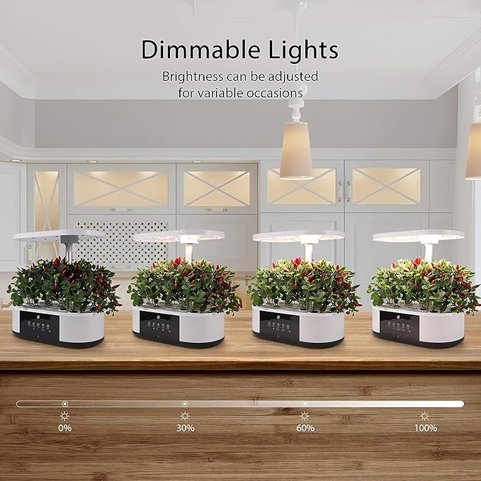 12 Pods Hydroponics Growing System SXYCMY Indoor Garden Hydroponics Kit with 128 Lamp Beads 24W Full Spectrum Grow Lights in 5 Colors Up to 16 Adjustable Height for Home Gardening Auto Timer