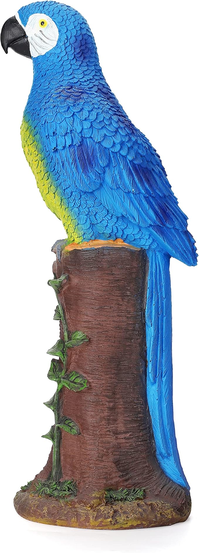 Techko Decorative Blue Parrot Outdoor Garden Statue Waterproof Solar LED Spotlight Tropical Tiki Decor