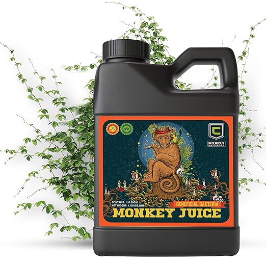 Cronk Nutrients Monkey Juice – Bacillus Root Inoculant – Organic Solution to Increase Your Plants Health – Root Mass Enhancer for Plant Growth and Flowering Boost 4L