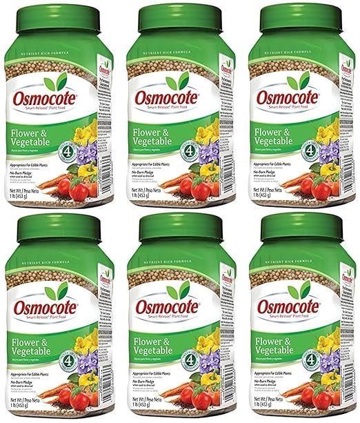 Osmocote Smart-Release Plant Food Flower &amp Vegetable 14-14-14 1 Lbs. - Pack of (6)