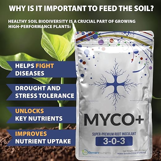MYCO+ - Mycorrhizae Fungi Powder for Plants and Soil Health Root Booster for Cuttings Orchids Roses Vegetables Succulents - Ultra Concentrated (200 Grams)