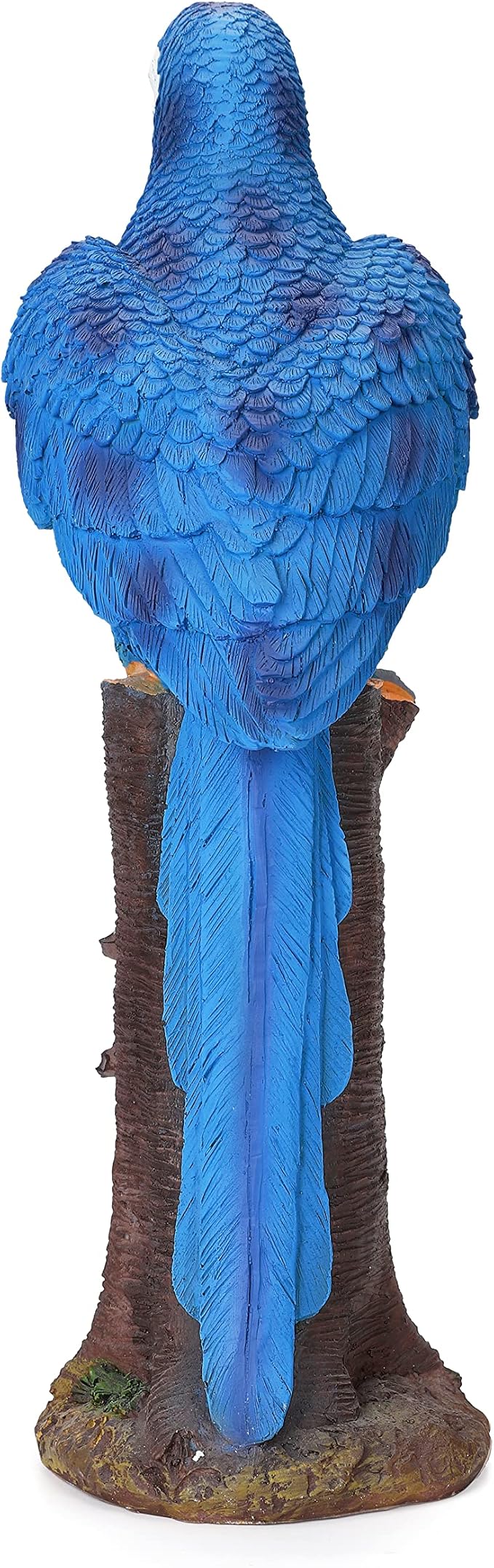 Techko Decorative Blue Parrot Outdoor Garden Statue Waterproof Solar LED Spotlight Tropical Tiki Decor