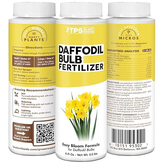 Daffodil Fertilizer Complete Liquid Daffodil Bulb Plant Food 32 oz (1 Quart)