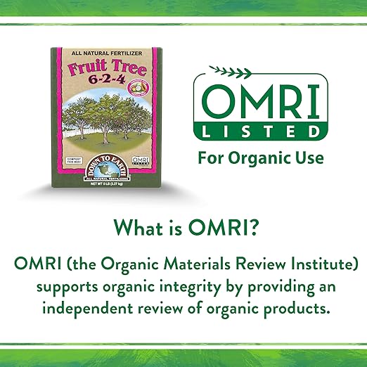 Down To Earth All Natural Fertilizers Organic Fruit Tree - Plant Food for Apples Pears Plums and Tropical Fruit Trees 6-2-4 40 lb
