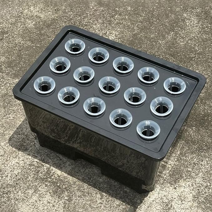 Indoor Hydroponic System 15 Pods Plant Grow Kit 12.6x8.66 Inches ABS Cultivation Planter Soilless Gardening Herb Starter Kit LED Grow Light Compatible