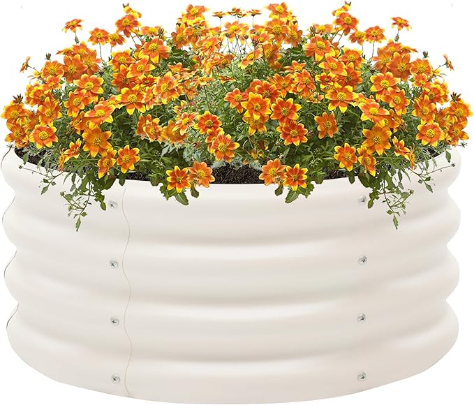 2-Pack 2x1ft Galvanized Raised Garden Bed Outdoor Planter Bed Metal Planter Box for Gardening and Planting