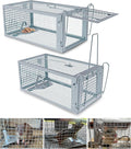 2 Packs Humane Rat Trap Outdoor Wanqueen Humane Mouse Traps Indoor for Home Small Rodent Chipmunk Trap and Other Live Animal Cage Catch and Release