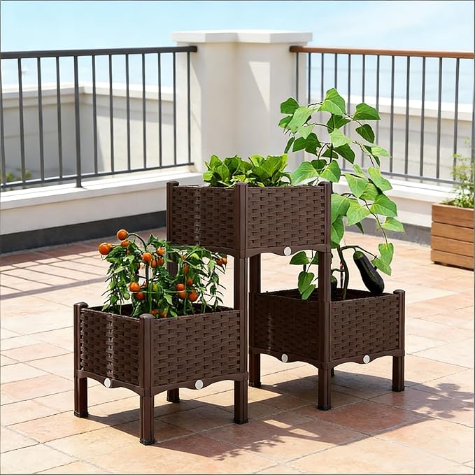 Ergonomic Elevated Planter Box No-Bend Raised Garden Bed for Pain-Free Gardening - Perfect Height for Seniors &amp Easy Access Grow Vegetables or Flowers Without Stooping or Kneeling