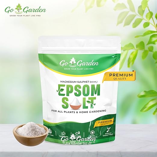 Go Garden Epsom Salt Magnesium Sulphate | Micro- Nutrient for Plants | Fertilizer for Plant Growth Vegetables and Plant Nutrient Terrace Garden- 0.5 Kg