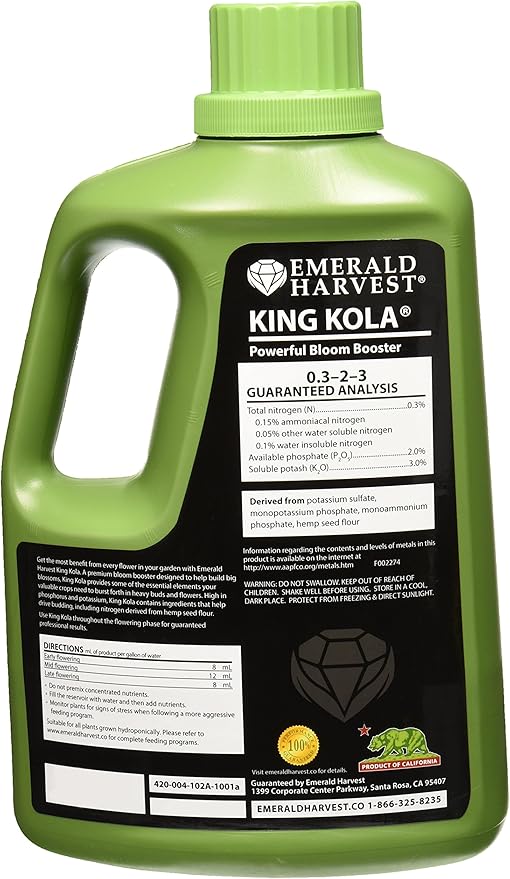 Emerald Harvest 723946 King Kola Bloom Booster 3.8 L