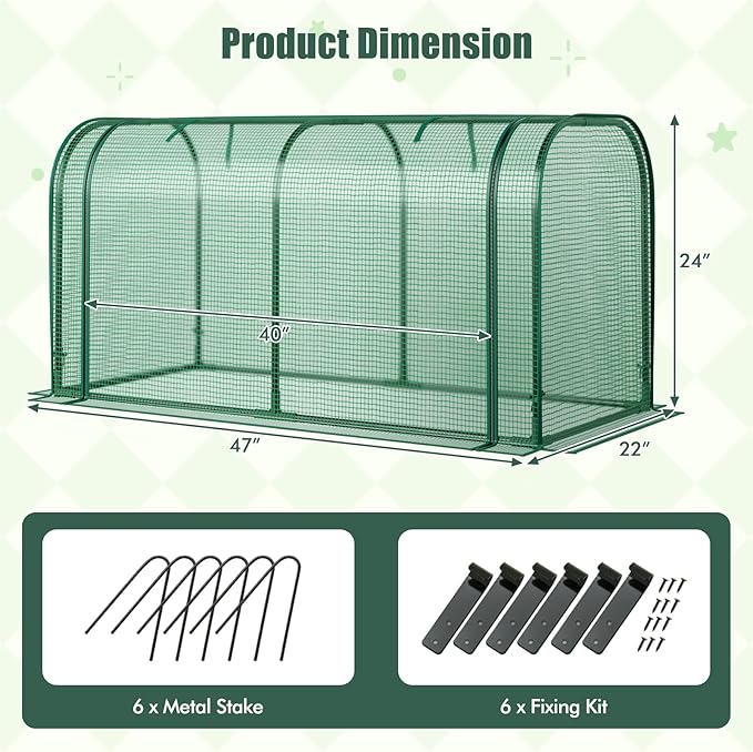Happygrill Raised Garden Bed with Greenhouse Cover Raised Bed with Legs &amp Drainage Holes for Herbs Vegetables Outdoor Wood Elevated Planter Box for Patio Backyard Balcony (Green+Natural)