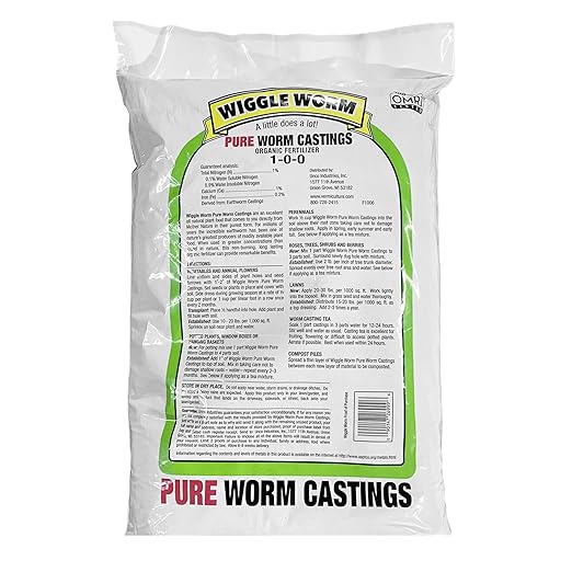 100% Pure Organic Mineral-Dense Worm Castings Fertilizer 15lbs - Improves Soil Fertility and Aeration for Growing Better Houseplants Vegetables and More Pack of 4
