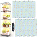 10Panel Grow Lights for Indoor Plants Seed Starting Veg Pot Plants Bonsai with Timer 4/8/12/16/20H Ultra-Thin Under Cabinet &amp Shelf Full Spectrum LED Plant Growing Lamp Multi-Panels Free Con